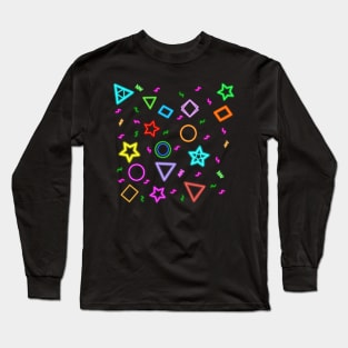 Neon Shapes! Great for Kids! Long Sleeve T-Shirt